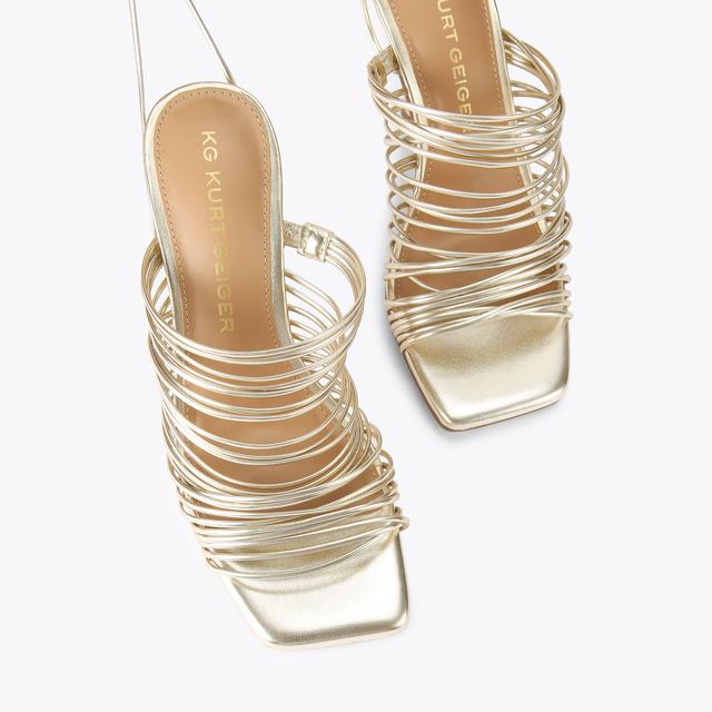 Carvela By Kurt Geiger SELECTED Gold Strappy High Heels By KG KURT GEIGER