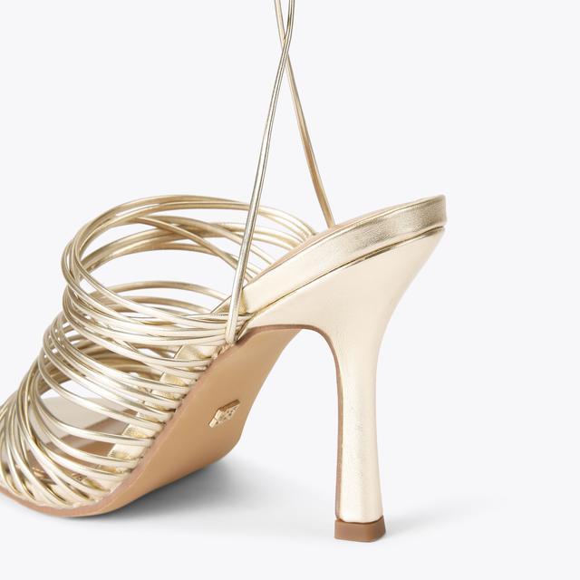 Carvela By Kurt Geiger SELECTED Gold Strappy High Heels By KG KURT GEIGER