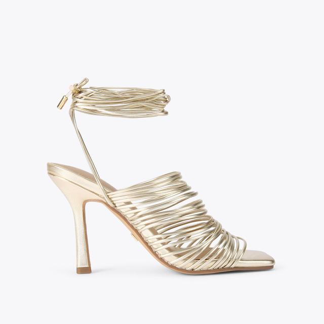 carvela by kurt geiger SELECTED Gold Strappy High Heels by KG KURT GEIGER