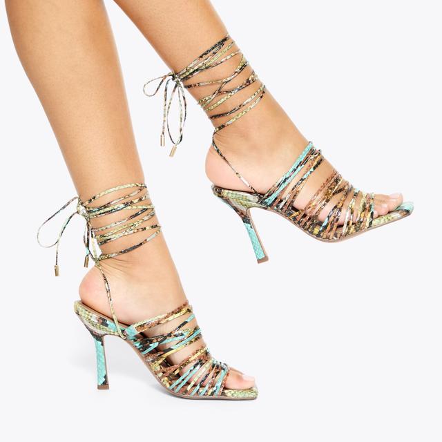 Carvela By Kurt Geiger SELECTED Snake Tone Strappy Heels By KG KURT GEIGER
