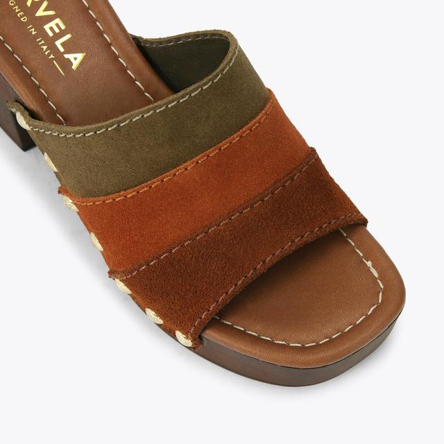 Carvela By Kurt Geiger SETTANTA MULE Suede Stepped Mule Heel By CARVELA COMFORT