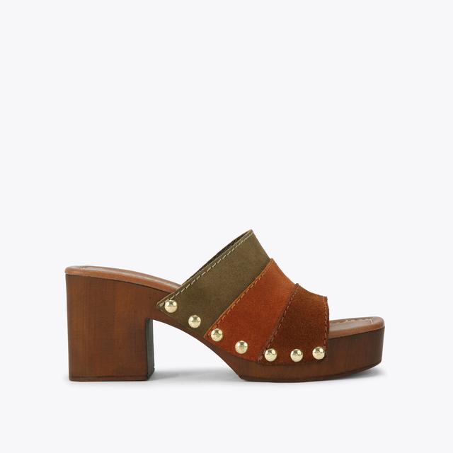 carvela by kurt geiger SETTANTA MULE Suede Stepped Mule Heel by CARVELA COMFORT