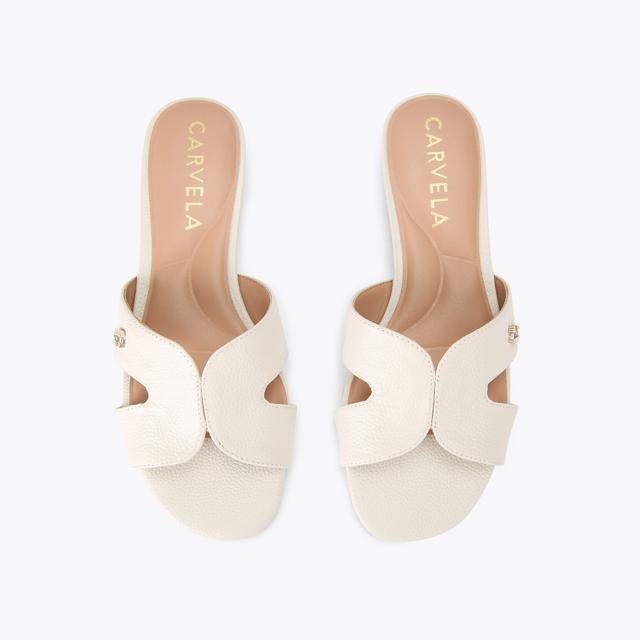 Carvela By Kurt Geiger SEVILLE Bone Leather Slip On Sandal By CARVELA