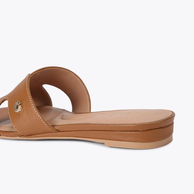 Carvela By Kurt Geiger SEVILLE Tan Leather Slip On Sandals By CARVELA