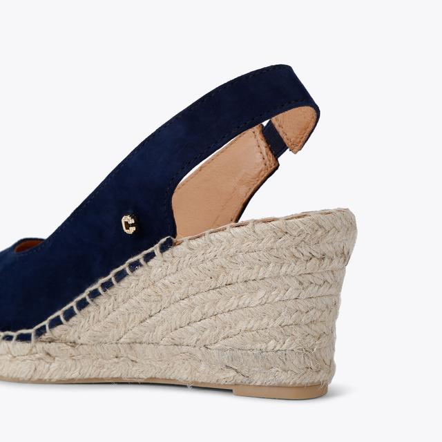 Carvela By Kurt Geiger SHARON 2 Navy Suede Wedge Heels By CARVELA COMFORT
