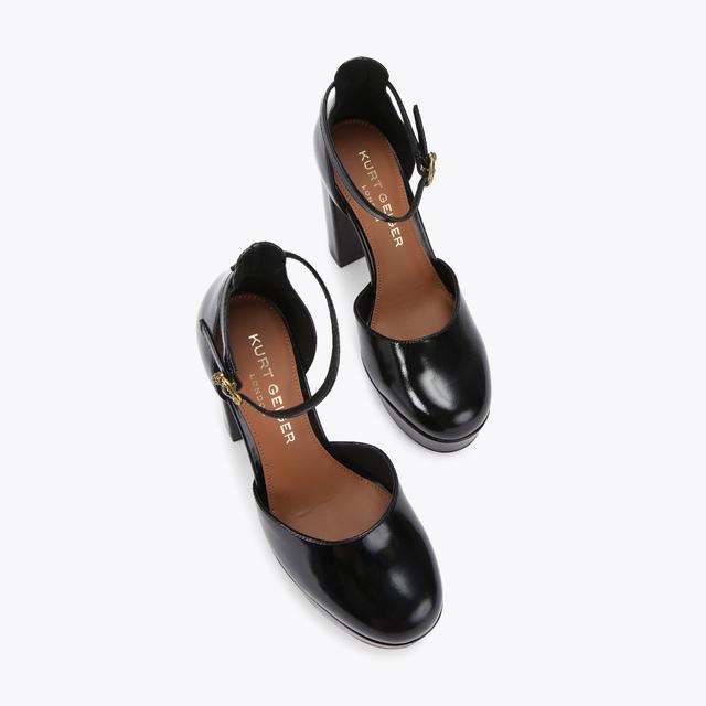 Carvela By Kurt Geiger SHOREDITCH PLATFORM COURT Black Platform Leather Heel By KURT GEIGER LONDON