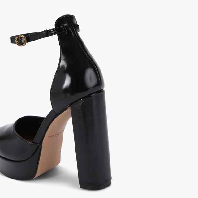 Carvela By Kurt Geiger SHOREDITCH PLATFORM COURT Black Platform Leather Heel By KURT GEIGER LONDON