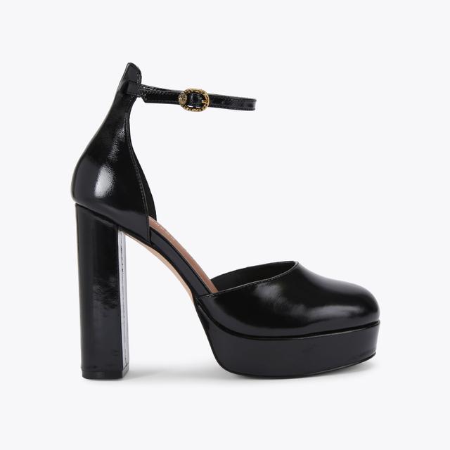 carvela by kurt geiger SHOREDITCH PLATFORM COURT Black Platform Leather Heel by KURT GEIGER LONDON