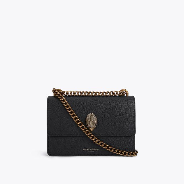 carvela by kurt geiger SHOREDITCH SM CROSS BODY Black Caviar Leather Mini Cross Body Bag by KURT GEIGER LONDON