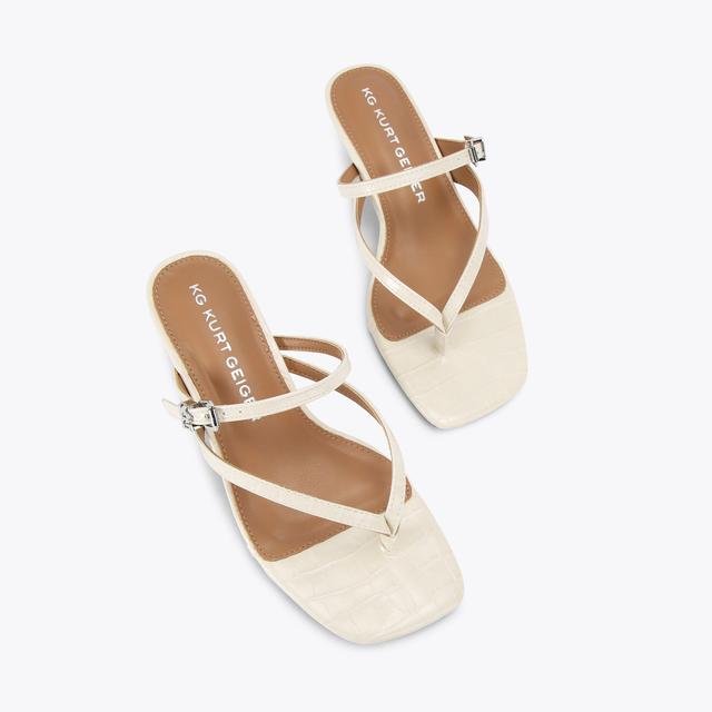 Carvela By Kurt Geiger SIAN Bone Croc Embossed Heel By KG KURT GEIGER