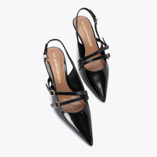 Carvela By Kurt Geiger SIENNA Black Patent Kitten Heel By KG KURT GEIGER