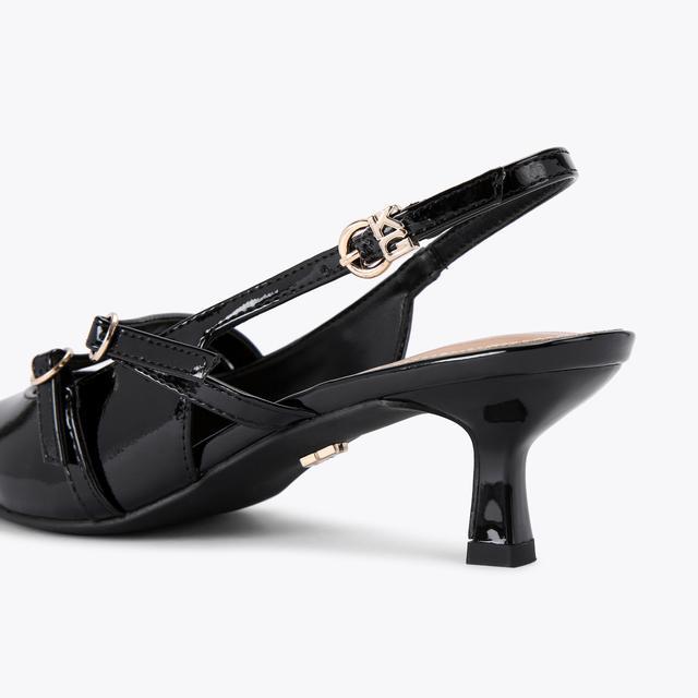 Carvela By Kurt Geiger SIENNA Black Patent Kitten Heel By KG KURT GEIGER