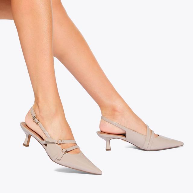 Carvela By Kurt Geiger SIENNA Bone Patent Kitten Heels By KG KURT GEIGER