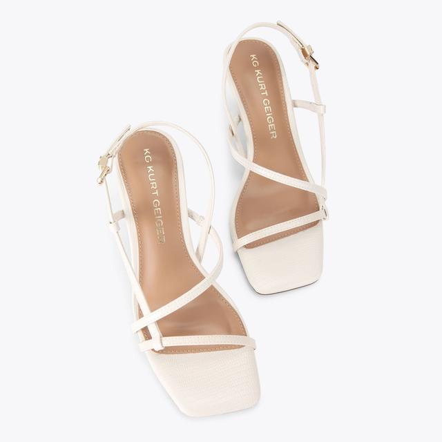 Carvela By Kurt Geiger SIERRA Bone Embossed Kitten Heel By KG KURT GEIGER