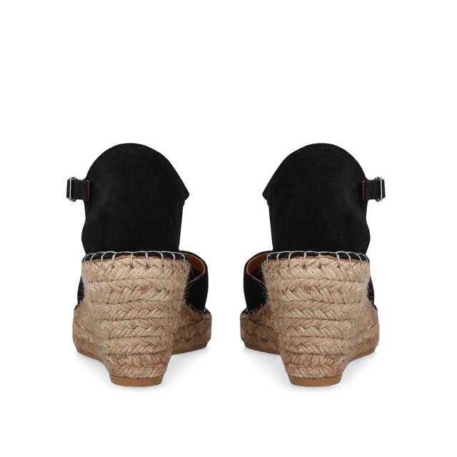 Carvela By Kurt Geiger SIMPLE Black Wedge Heel Sandals By CARVELA COMFORT