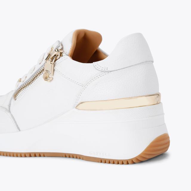 Carvela By Kurt Geiger SKYLINE WEDGE SNEAKER Bone Leather Sneaker By CARVELA