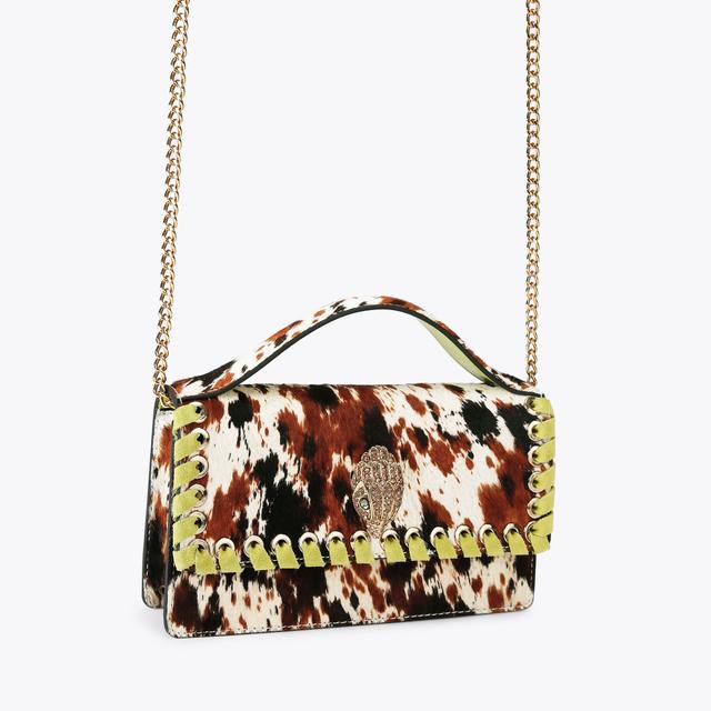 Carvela By Kurt Geiger SM BOND TOP HANDLE BAG Brown Cow Calfhair Top Handle By KURT GEIGER LONDON