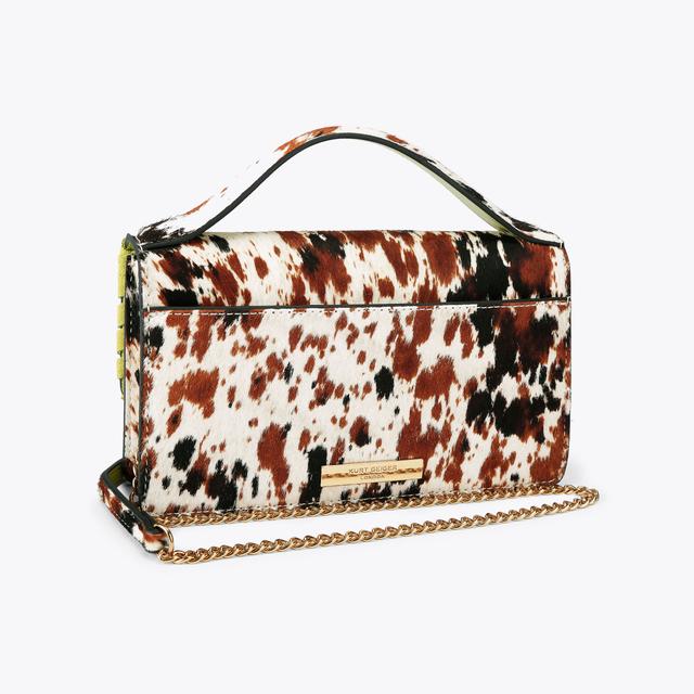 Carvela By Kurt Geiger SM BOND TOP HANDLE BAG Brown Cow Calfhair Top Handle By KURT GEIGER LONDON