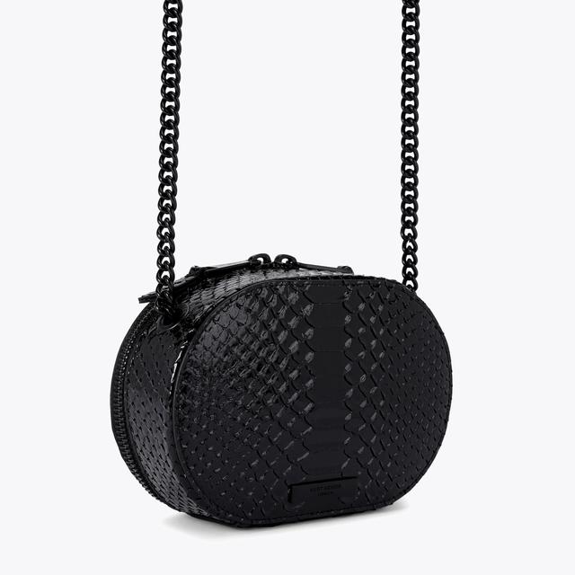 Carvela By Kurt Geiger SM CHELSEA CAMERA BAG DR Black Lizard Drench Camera Purse By KURT GEIGER LONDON