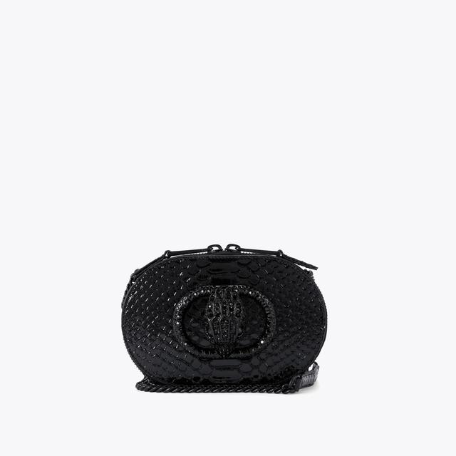 carvela by kurt geiger SM CHELSEA CAMERA BAG DR Black Lizard Drench Camera Purse by KURT GEIGER LONDON