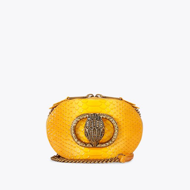carvela by kurt geiger SM CHELSEA CAMERA BAG Mustard Lizard Leather Camera Bag by KURT GEIGER LONDON