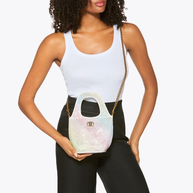 Carvela By Kurt Geiger SM CHELSEA CRYSTAL HOBO Soft Bone Crystal Hobo Bag By KURT GEIGER LONDON