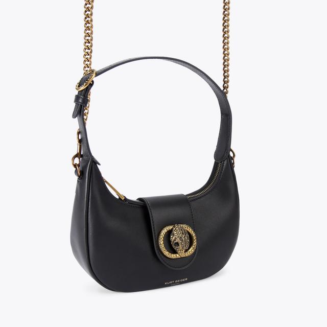 Carvela By Kurt Geiger SM CHELSEA HOBO Black Leather Hobo Bag By KURT GEIGER LONDON