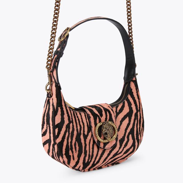 Carvela By Kurt Geiger SM CHELSEA HOBO Pink Zebra Shoulder Bag By KURT GEIGER LONDON
