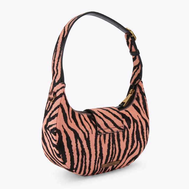 Carvela By Kurt Geiger SM CHELSEA HOBO Pink Zebra Shoulder Bag By KURT GEIGER LONDON
