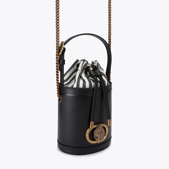 Carvela By Kurt Geiger SM CHELSEA ROUND BUCKET Black Bucket Bag By KURT GEIGER LONDON