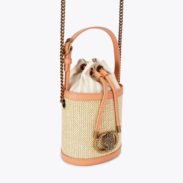 Carvela By Kurt Geiger SM CHELSEA ROUND BUCKET Woven Bucket Bag By KURT GEIGER LONDON