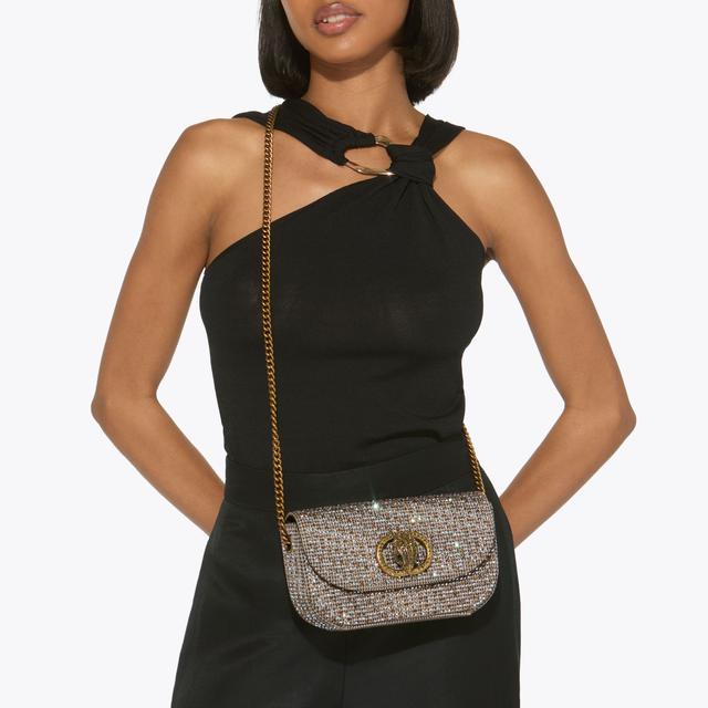 Carvela By Kurt Geiger SM CHELSEA XBODY Crystal Houndstooth Cross Body Bag By KURT GEIGER LONDON