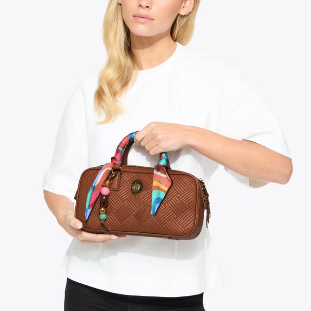 Carvela By Kurt Geiger SM KENSINGTON DUFFLE BAG Tan Quilted Duffle Bag By KURT GEIGER LONDON