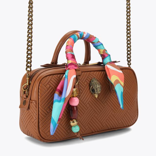 Carvela By Kurt Geiger SM KENSINGTON DUFFLE BAG Tan Quilted Duffle Bag By KURT GEIGER LONDON