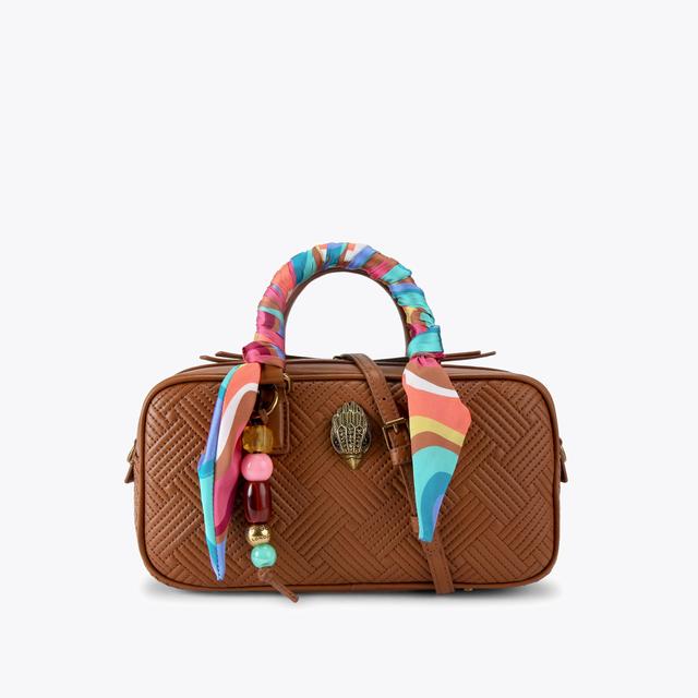 carvela by kurt geiger SM KENSINGTON DUFFLE BAG Tan Quilted Duffle Bag by KURT GEIGER LONDON