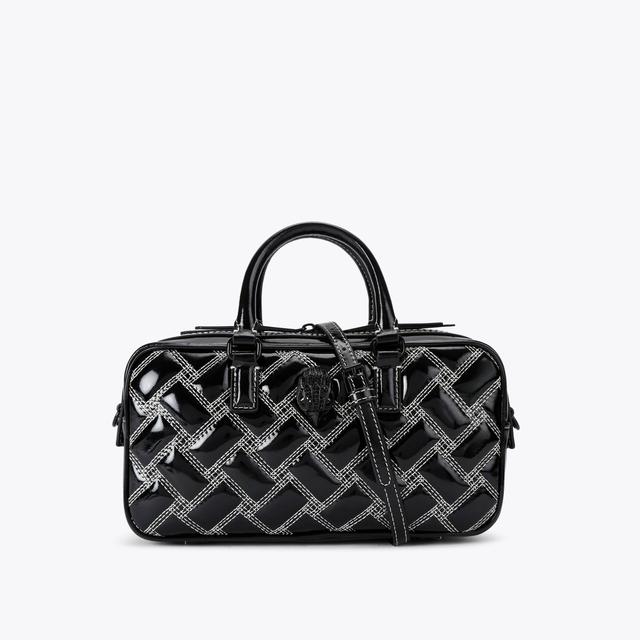carvela by kurt geiger SM KENSINGTON DUFFLE DR Black White Duffle Bag by KURT GEIGER LONDON
