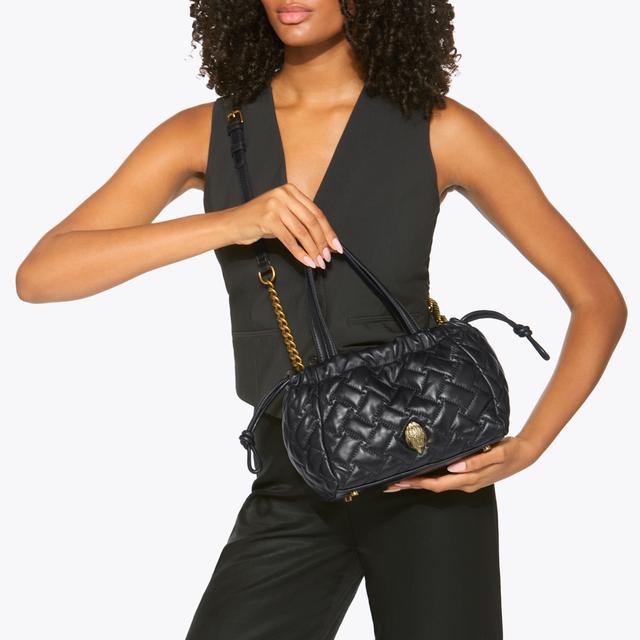 Carvela By Kurt Geiger SM KENSINGTON STRING TOTE Black Leather String Tote Bag By KURT GEIGER LONDON