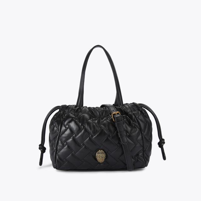 carvela by kurt geiger SM KENSINGTON STRING TOTE Black Leather String Tote Bag by KURT GEIGER LONDON