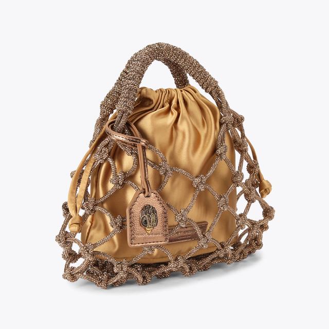 Carvela By Kurt Geiger SM MACRAME CRYSTAL BAG Bronze Grab Bag By KURT GEIGER LONDON