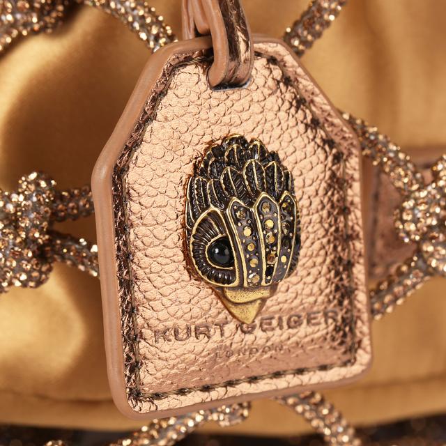 Carvela By Kurt Geiger SM MACRAME CRYSTAL BAG Bronze Grab Bag By KURT GEIGER LONDON