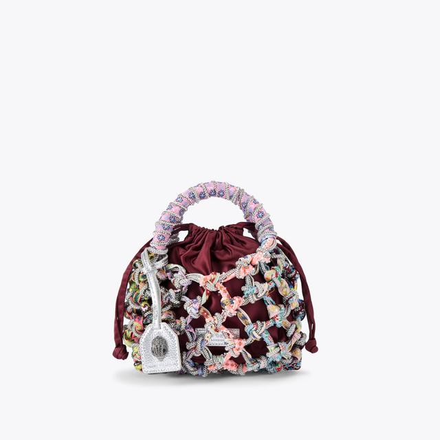 carvela by kurt geiger SM MACRAME CRYSTAL BAG Floral Fabric Crystal Bag by KURT GEIGER LONDON