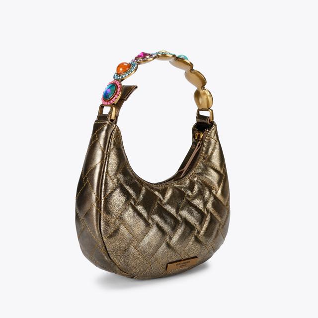 Carvela By Kurt Geiger SM OCTAVIA MOONBAG Small Bronze Half Moon Bag By KURT GEIGER LONDON