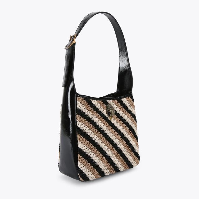Carvela By Kurt Geiger SMALL BOND HOBO Raffia Woven Shoulder Bag By KURT GEIGER LONDON