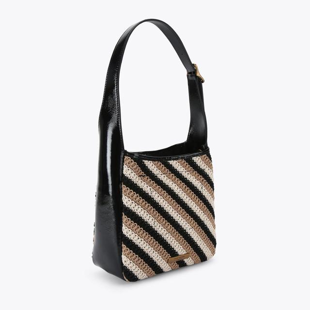 Carvela By Kurt Geiger SMALL BOND HOBO Raffia Woven Shoulder Bag By KURT GEIGER LONDON