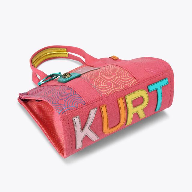 Carvela By Kurt Geiger SMALL SOUTHBANK TOTE Pink Rainbow Printed Small Tote Bag By KURT GEIGER LONDON