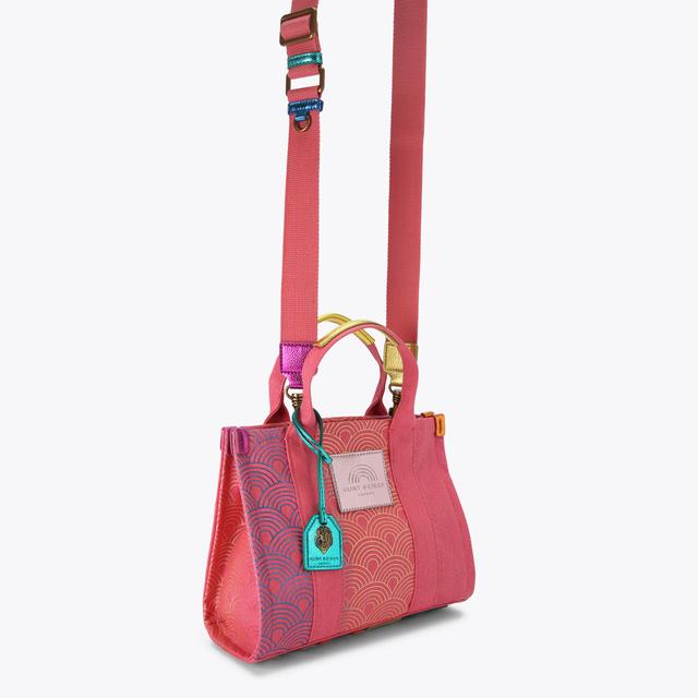 Carvela By Kurt Geiger SMALL SOUTHBANK TOTE Pink Rainbow Printed Small Tote Bag By KURT GEIGER LONDON