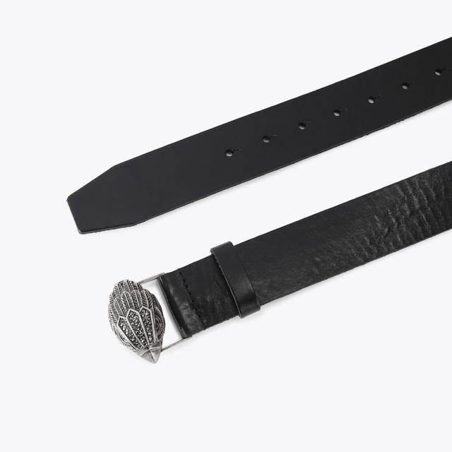 Carvela By Kurt Geiger SMOOTH 38 KENSINGTON BELT Black Leather Belt By KURT GEIGER LONDON