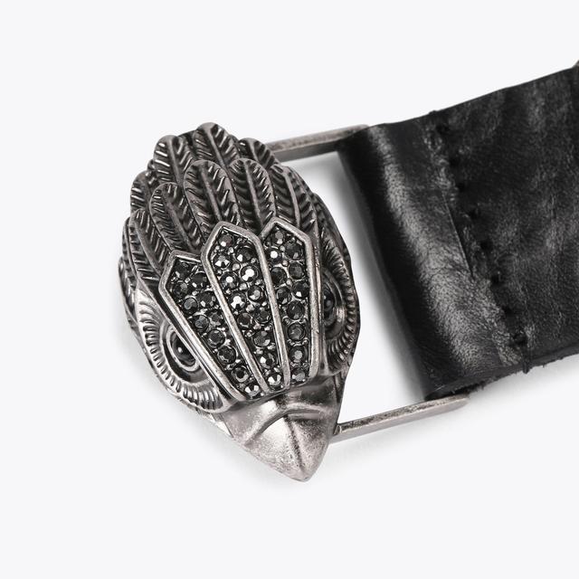 Carvela By Kurt Geiger SMOOTH 38 KENSINGTON BELT Black Leather Belt By KURT GEIGER LONDON