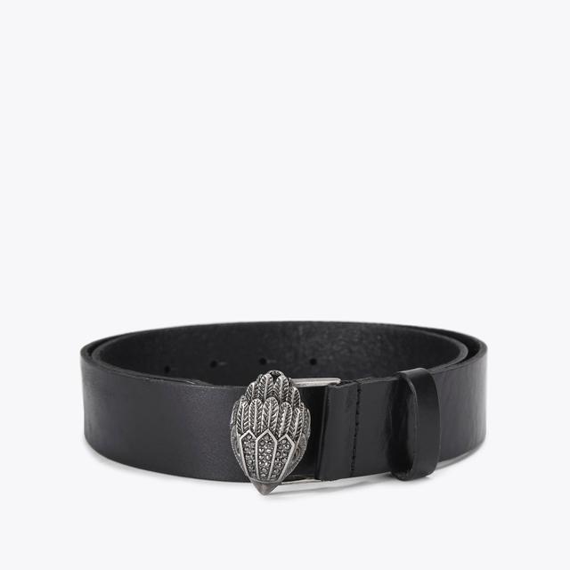 carvela by kurt geiger SMOOTH 38 KENSINGTON BELT Black Leather Belt by KURT GEIGER LONDON