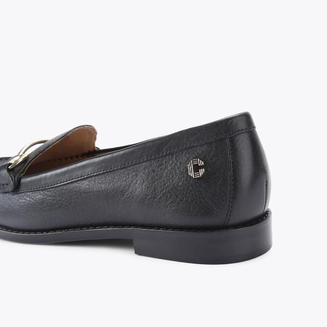 Carvela By Kurt Geiger SNAP Black Leather Slip On Loafers By CARVELA COMFORT